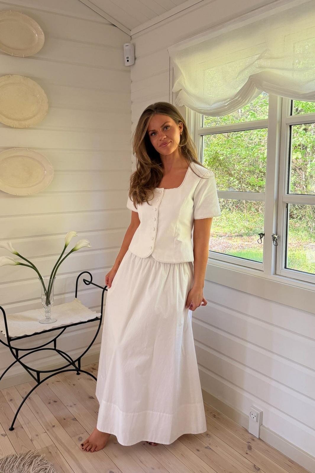 BYIC - Milleic Long Skirt A25242 - White Nederdele 