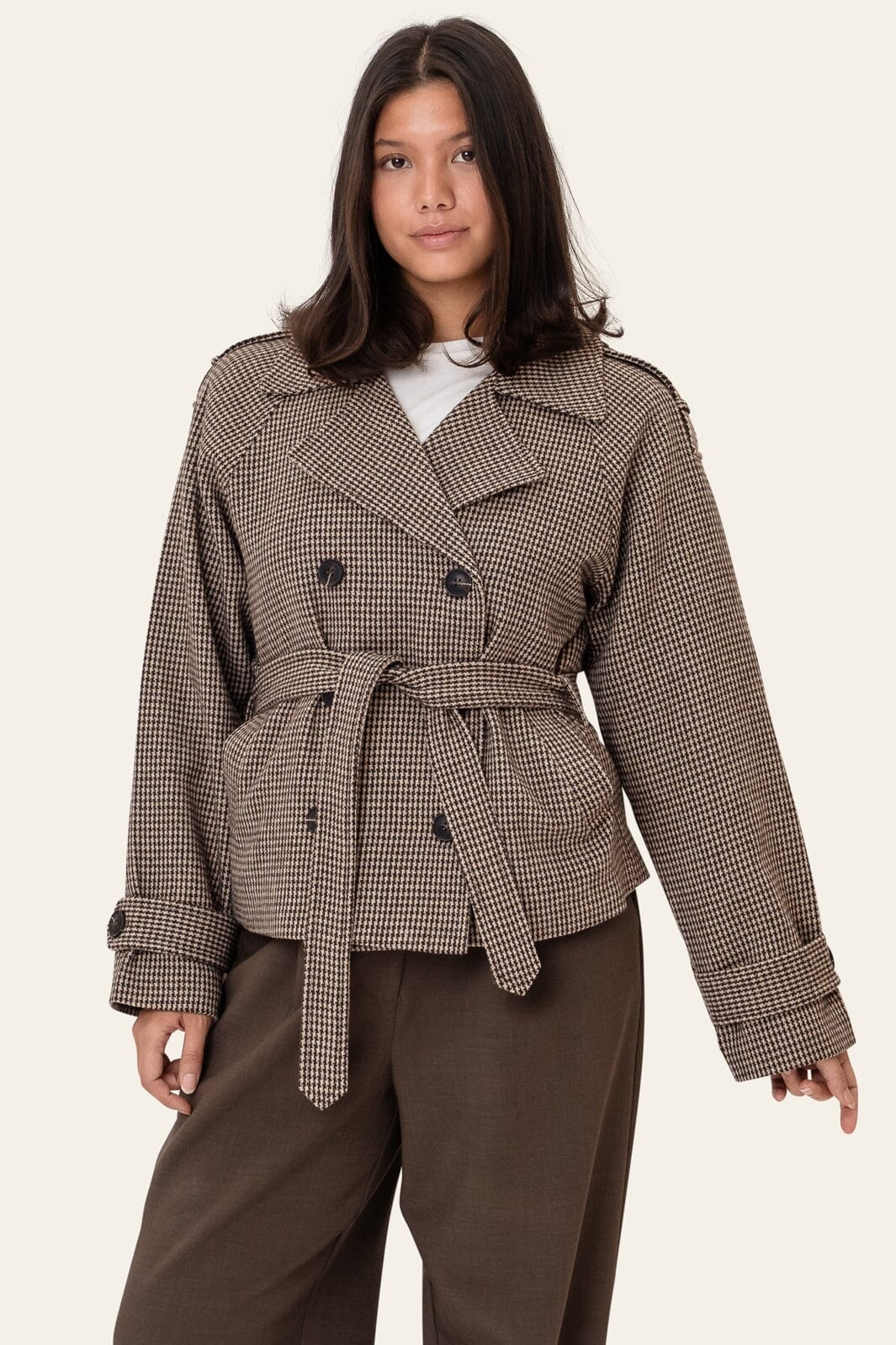 BYIC - Veraic Trenchcoat A25104 - Brown Checks