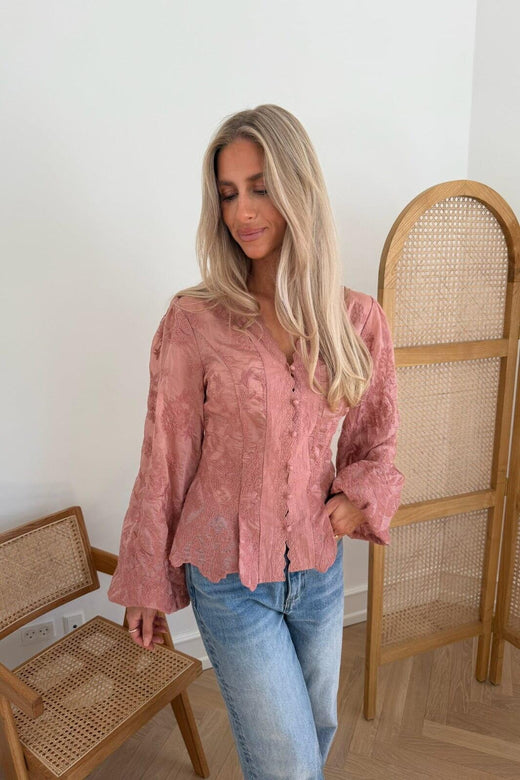 BYIC - Hazelic Shirt A25184 - Vintage Dusty Rose Lace Skjorter 