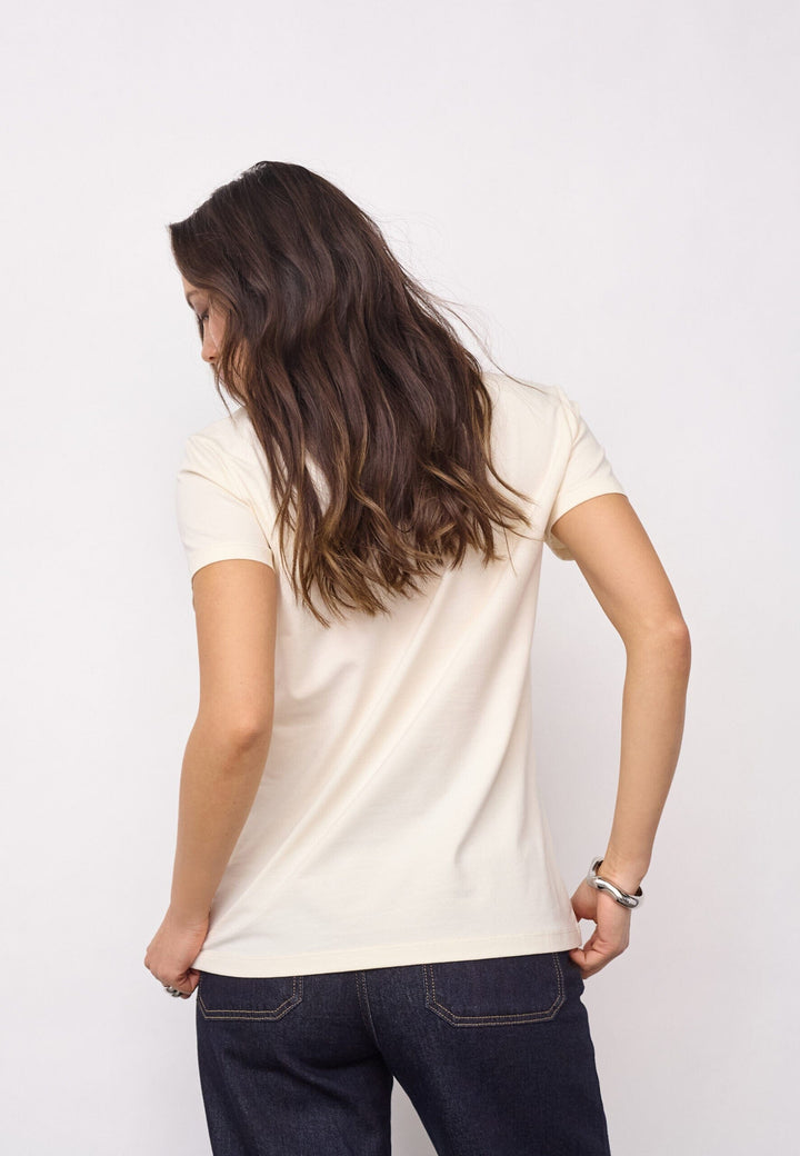 Co´Couture - 33200 Signaturecc New Tee 500100 - 10004 - Pearl T-shirts 