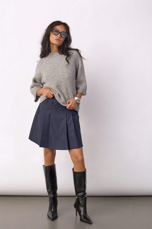 Co´Couture - 34223 Lunacc Pocket Pleat Mini Skirt 500180 - 40007 - Navy Nederdele 
