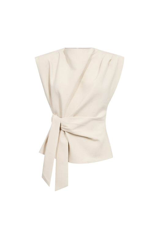 Co´Couture - Acilecc Pleat Top 45197 - 199 - Bone