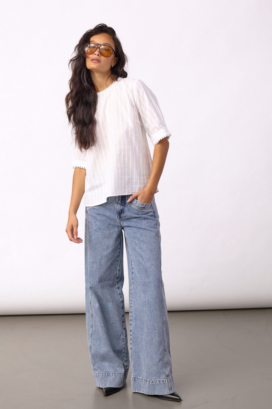 Co´Couture - Bessicc V-Blouse 500191 - 10002 - Off-White Bluser 