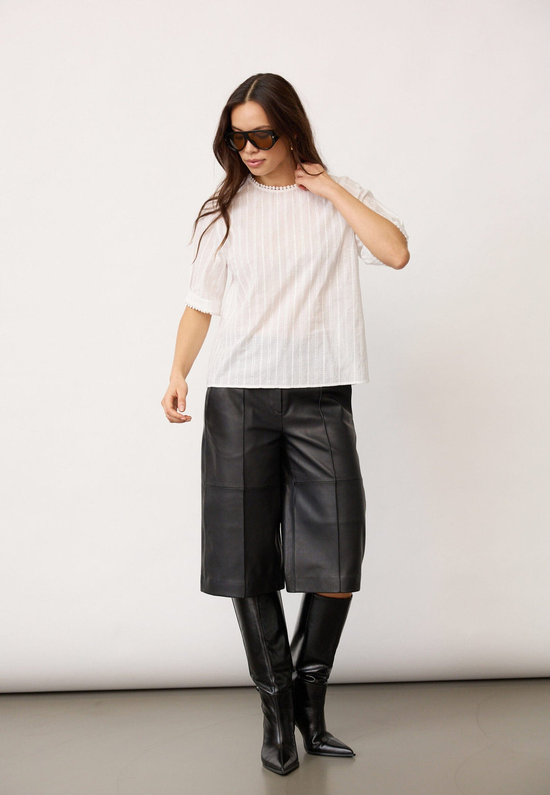 Co´Couture - Bessicc V-Blouse 500191 - 10002 - Off-White Bluser 