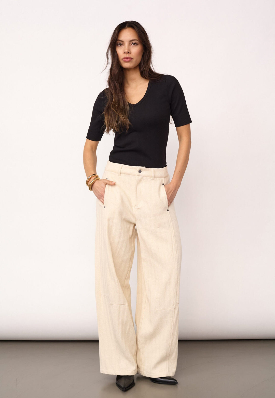 Co´Couture - Calincc Pant 500117 - 10003 - Creme Bukser 