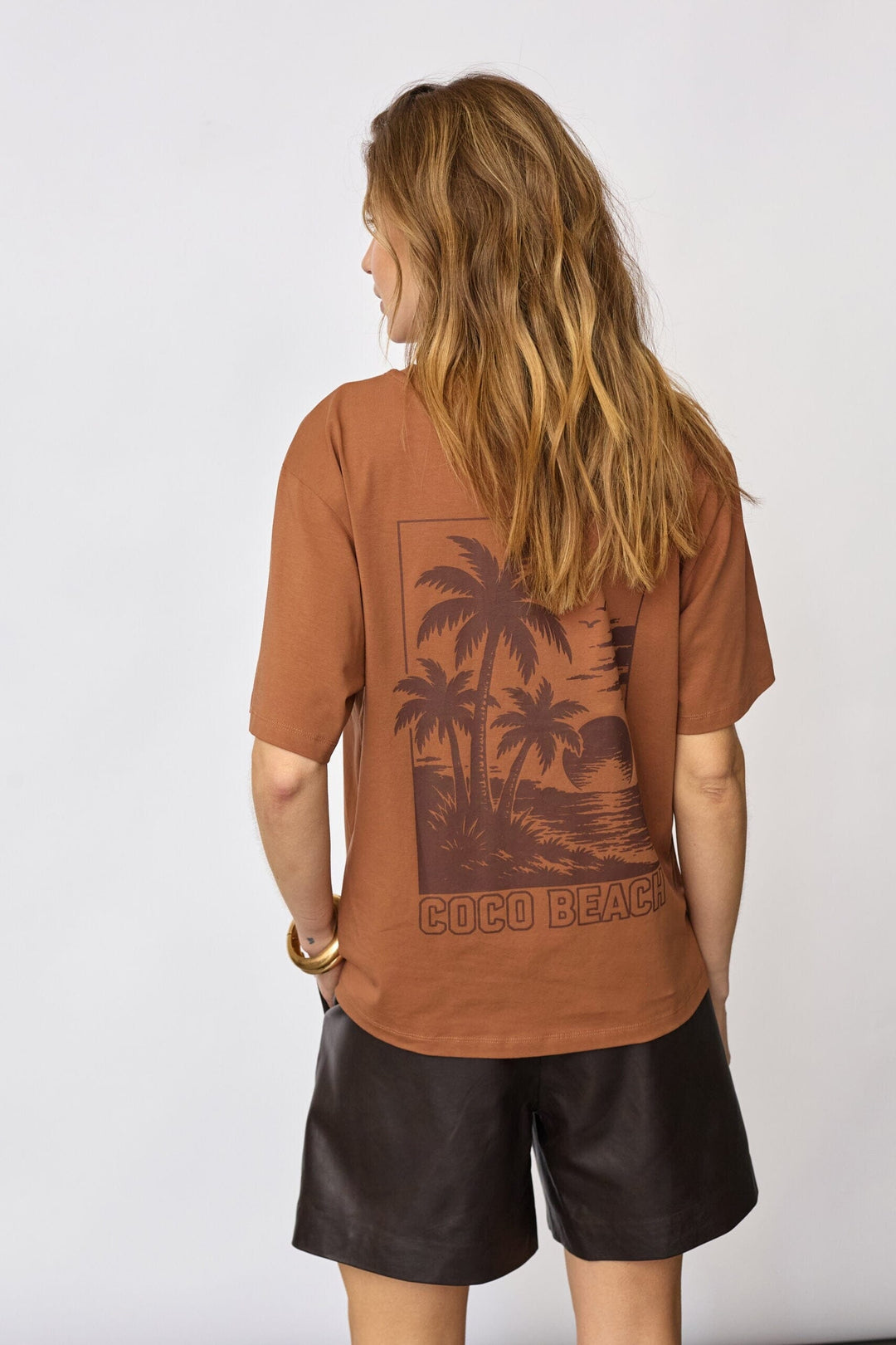 Co´Couture - Coco Beachcc Box Tee 43022 - 80 - Chocolate T-shirts 