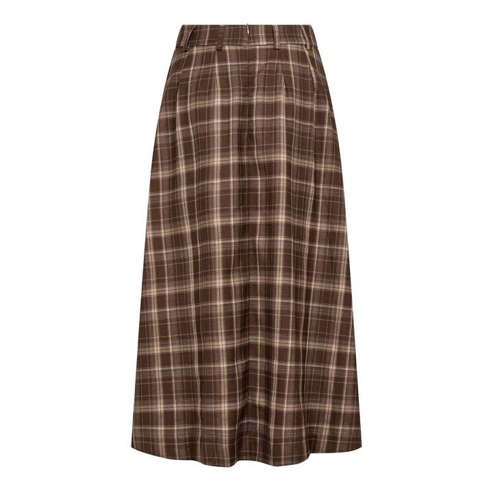 Co´Couture - Dagnycc Anya Check Pleat Skirt 500071 - 20002 - Brown Nederdele 