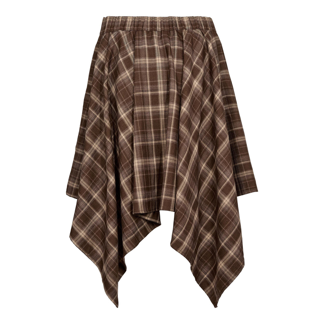 Co´Couture - Dagnycc Check Tie Skirt 500069 - 20002 - Brown Nederdele 