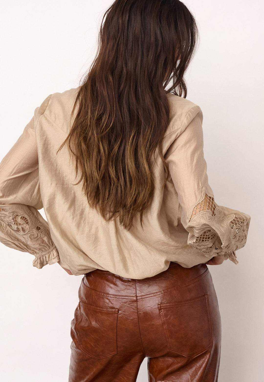 Co´Couture - Delincc Balloon Emb Shirt 500204 - 20014 - Mink Skjorter 