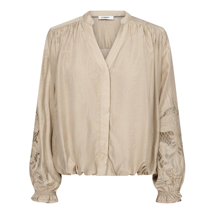 Co´Couture - Delincc Balloon Emb Shirt 500204 - 20014 - Mink Skjorter 