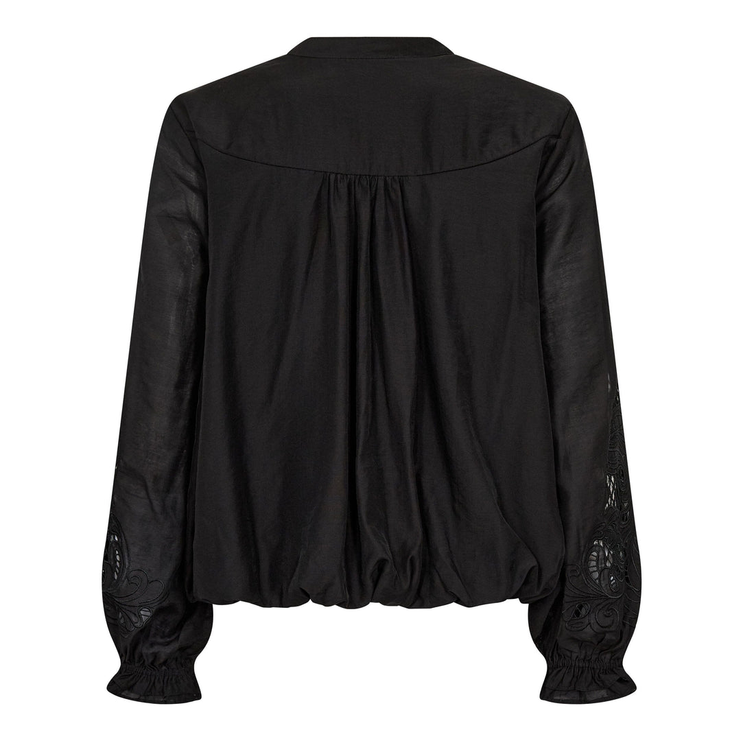 Co´Couture - Delincc Balloon Emb Shirt 500204 - 65001 - Black Skjorter 