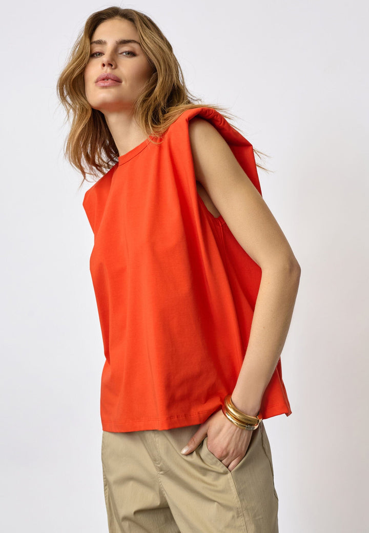Co´Couture - Eddiecc Tee 43037 - 66 - Flame T-shirts 