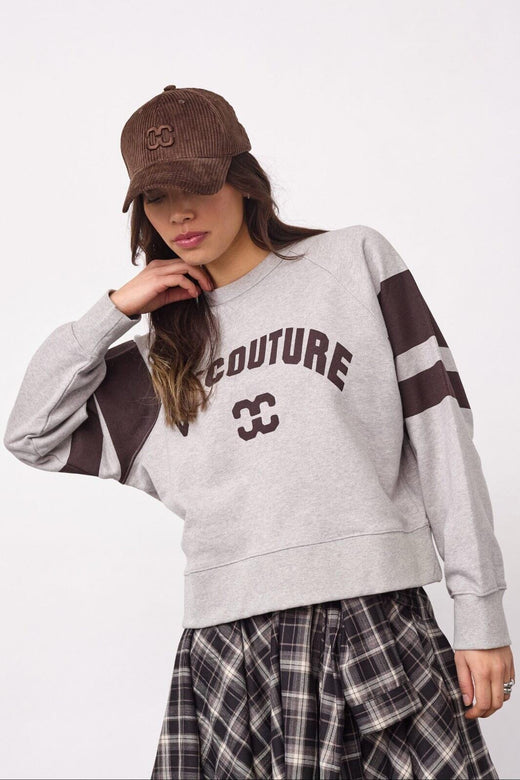 Co´Couture - Eriscc College Sweat 500072 - 65006 - Grey Melange Sweatshirts 