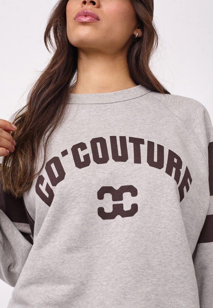 Co´Couture - Eriscc College Sweat 500072 - 65006 - Grey Melange Sweatshirts 
