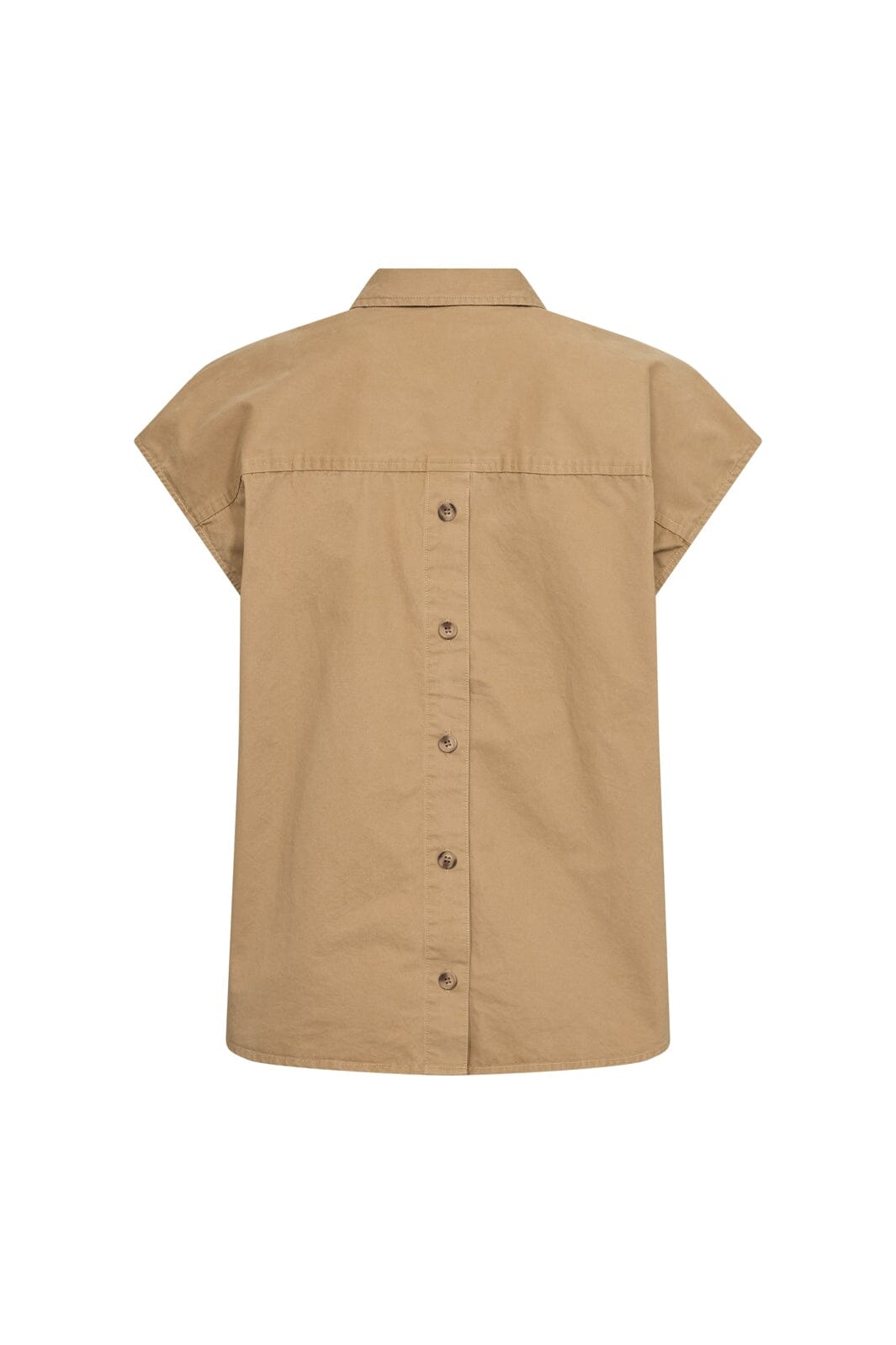 Co´Couture - Evelyncc Slit Back Ss Shirt 500420 - 20012 - Sand