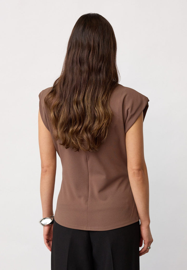 Co´Couture - Falconcc Pleat Top 45182 - 154 - Walnut Toppe 