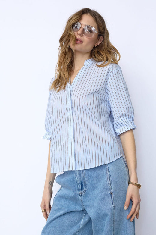 Co´Couture - Felinecc Ss Shirt 45186 - 23 - Pale Blue Skjorter 