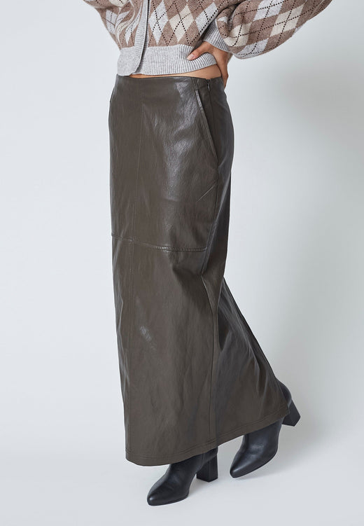 Co´Couture - Gittcc Floor Skirt 34208 - 145 - Dark Brown Nederdele 
