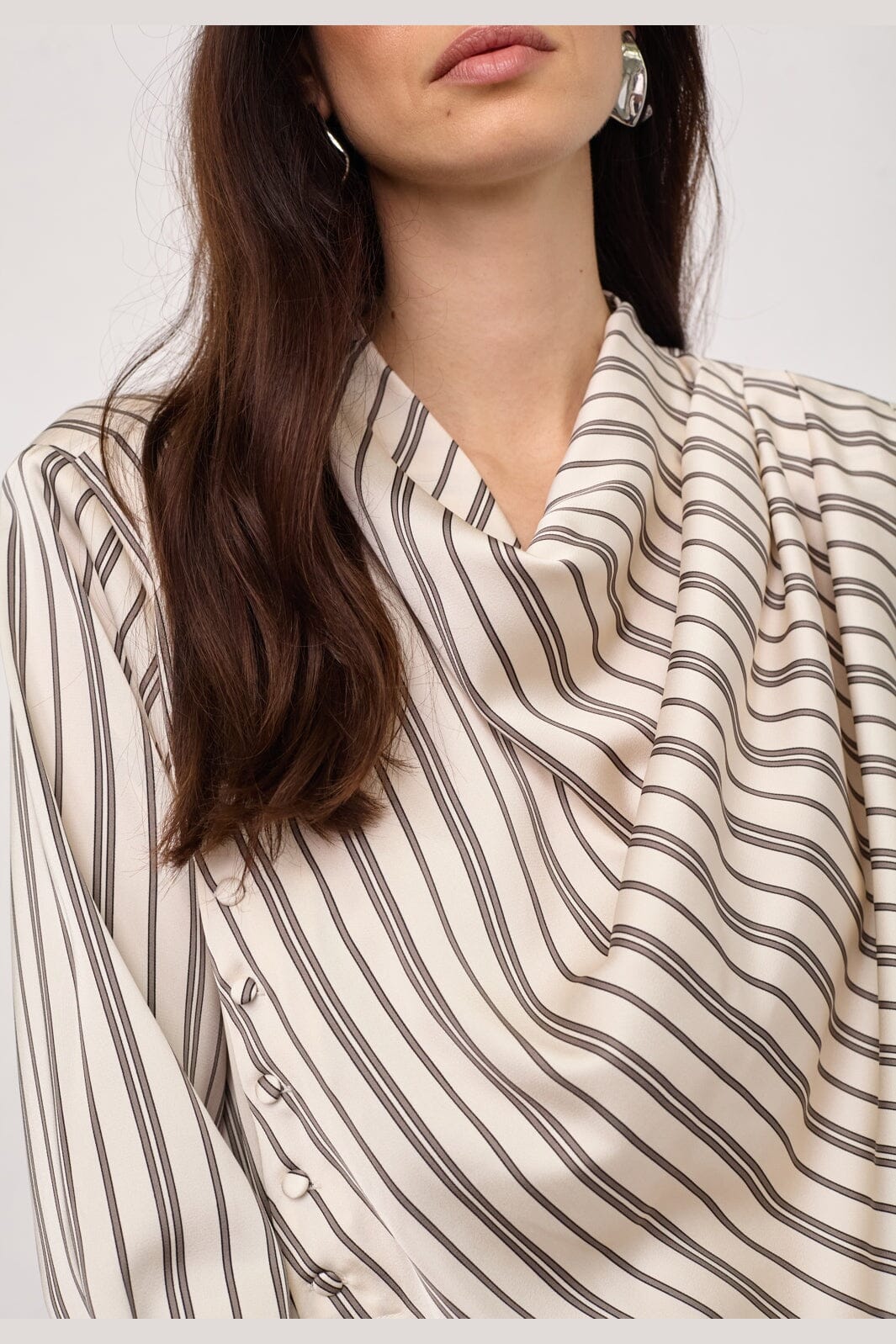 Co´Couture - Hellycc Button Stripe Blouse 500362 - 10002 - Off-White