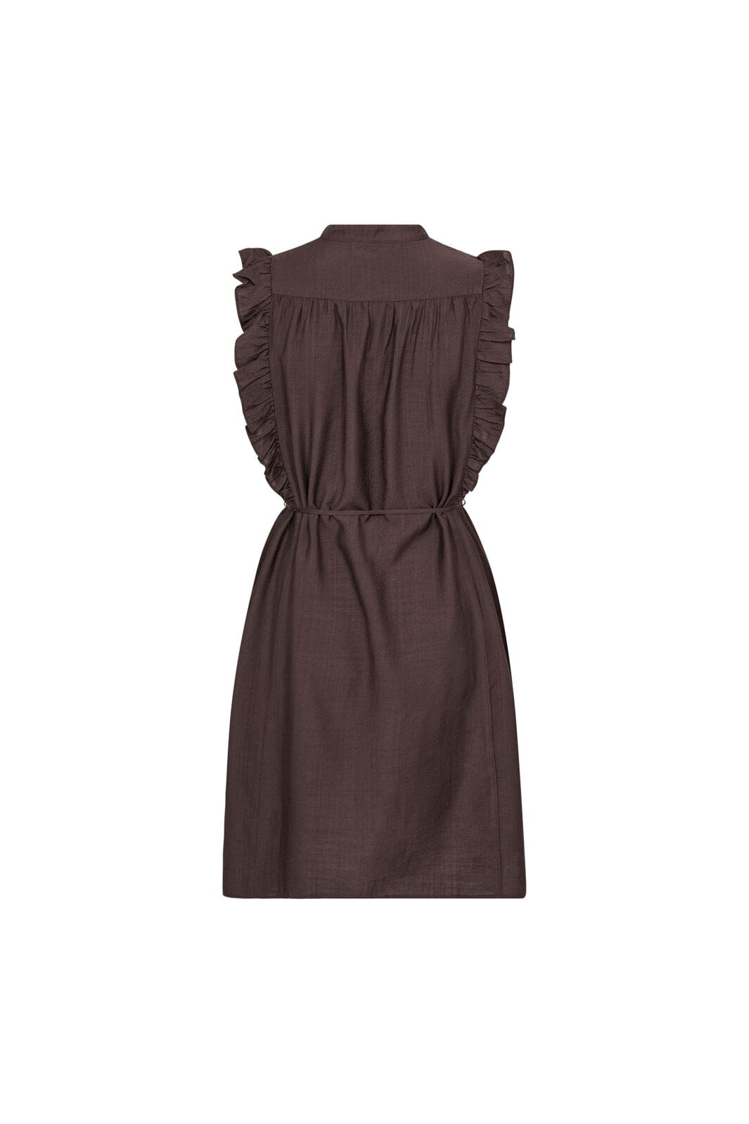 Co´Couture - Heracc Frill Ss Crop V-Dress 46099 - 145 - Dark Brown