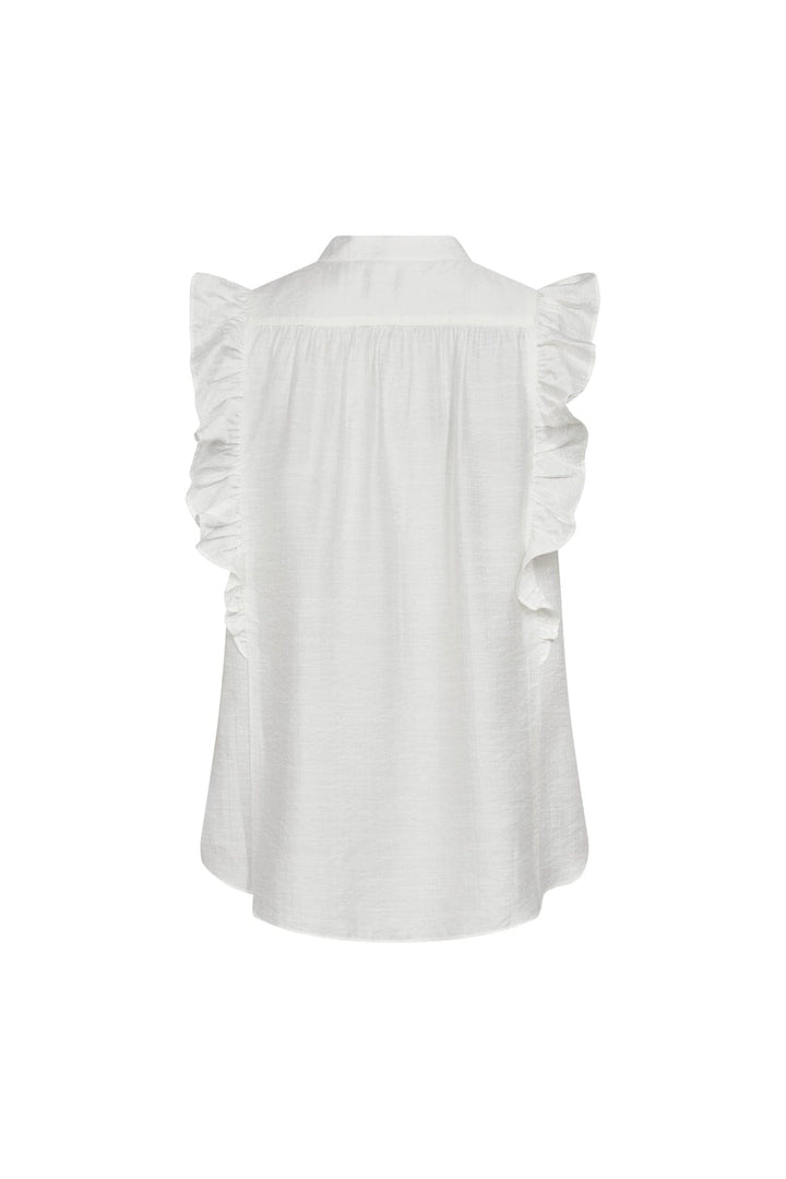 Co´Couture - Heracc Frill Ss V-Top 45165 - 4000 - White