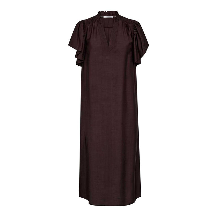 Co´Couture - Heracc Ss Frill Dress 36421 - 83 - Mocca Kjoler 