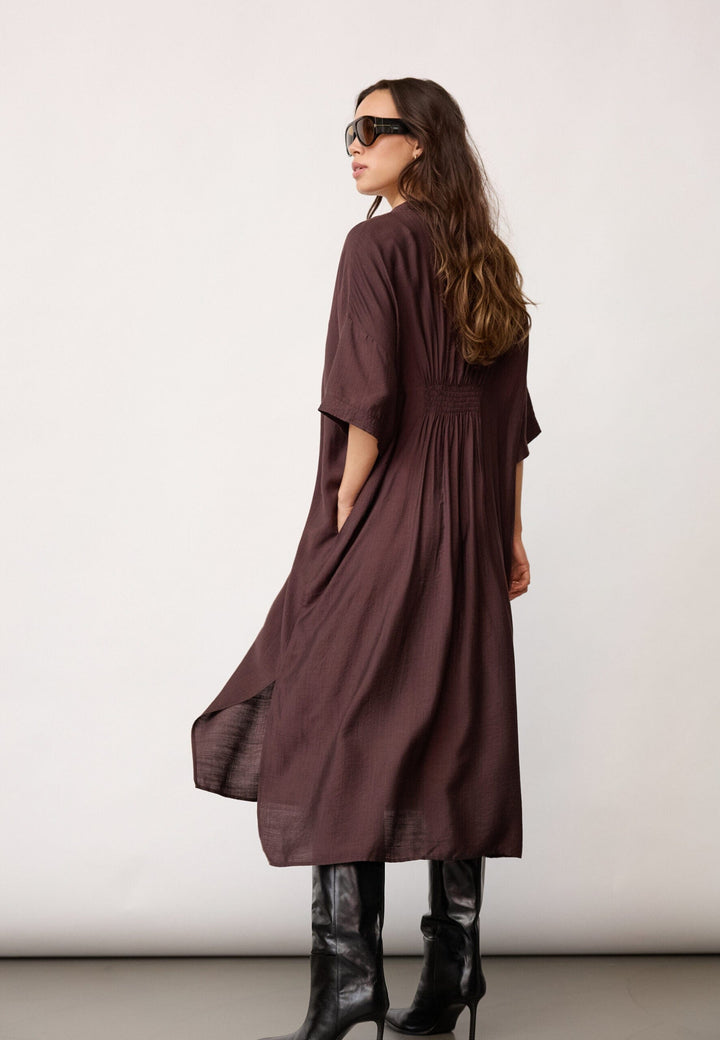 Co´Couture - Heracc Tunic V-Dress 46103 - 145 - Dark Brown Kjoler 