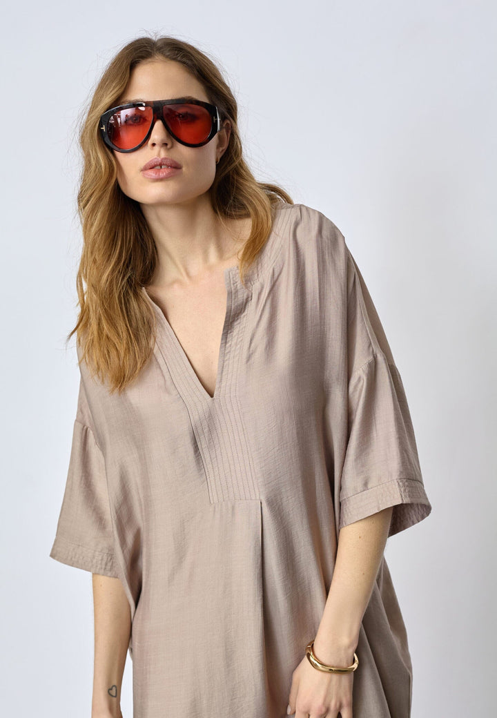 Co´Couture - Heracc Tunic V-Dress 46103 - 154 - Walnut Kjoler 