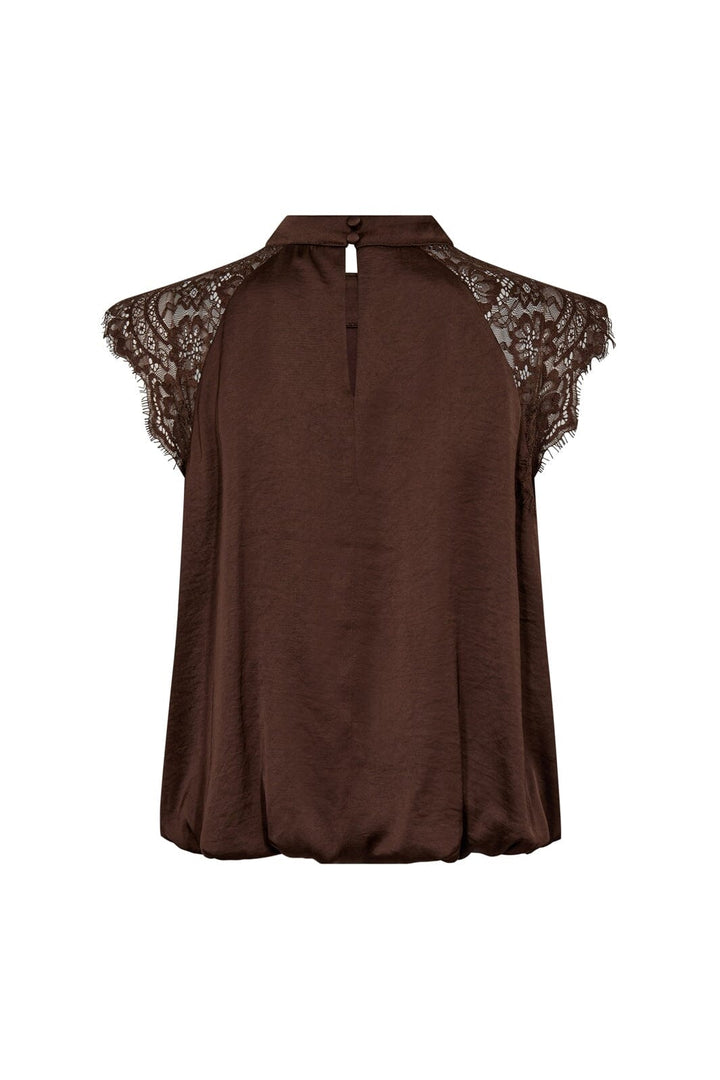 Co´Couture - Iduncc Lace Ballon Top 45185 - 145 - Dark Brown