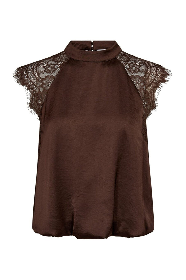 Co´Couture - Iduncc Lace Ballon Top 45185 - 145 - Dark Brown