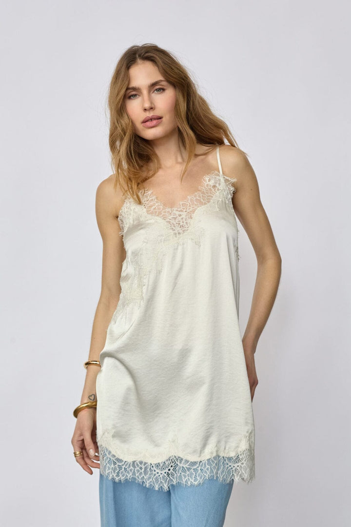 Co´Couture - Iduncc Lace Crop Dress 46107 - 11 - Off White Kjoler 
