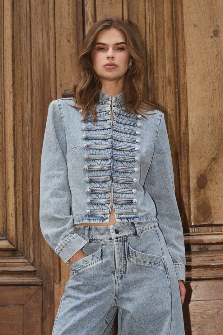 Co´Couture - Jacksoncc Officer Denim Jacket 500800 - 45007 - Bleach Denim Jakker 