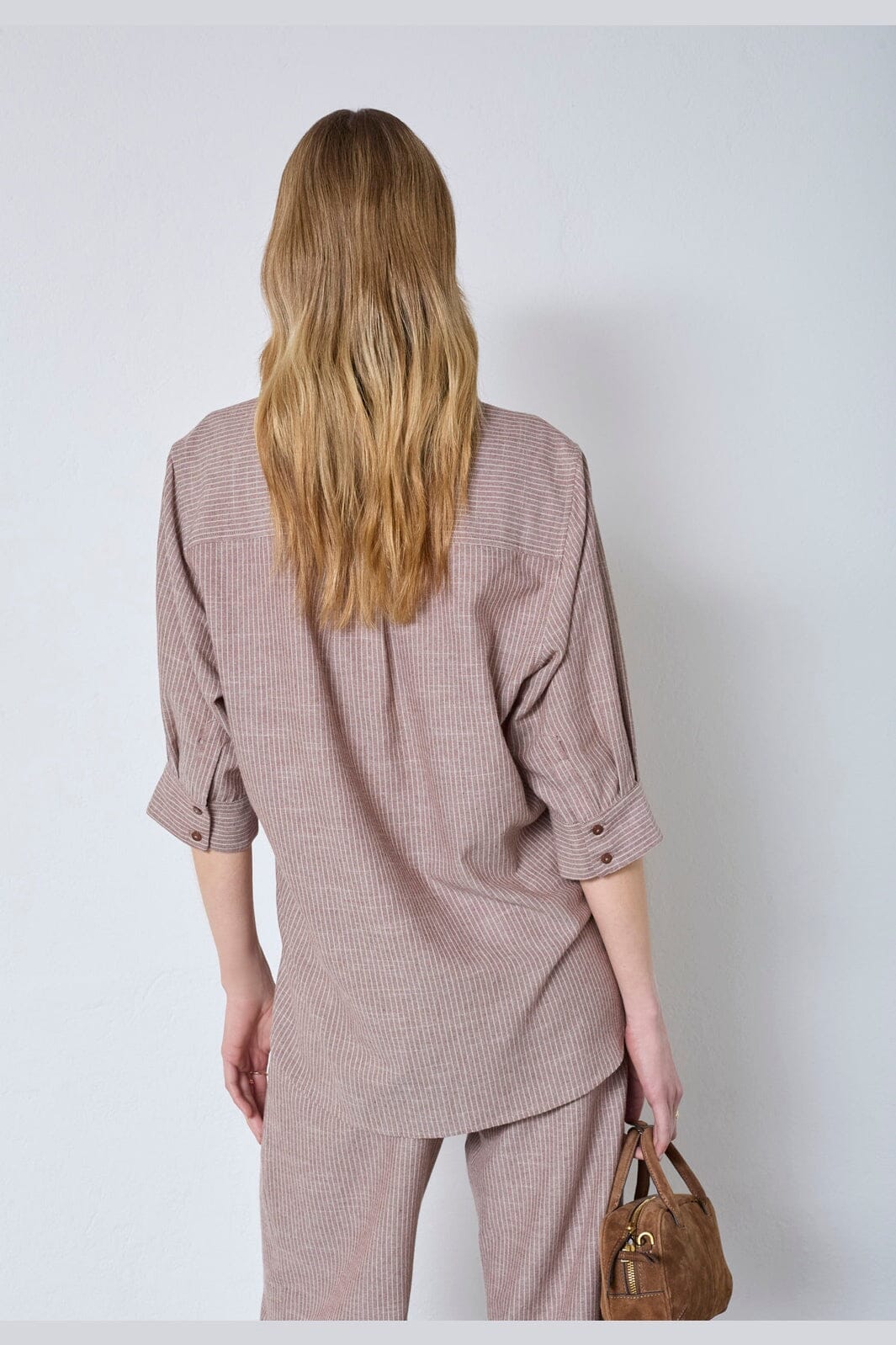 Co´Couture - Jihocc Stripe Ss Shirt 45136 - 46 - Brown