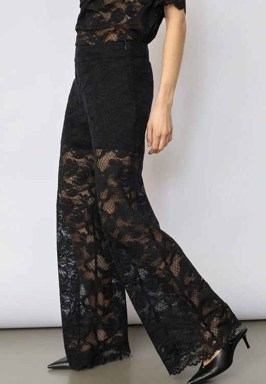 Co´Couture - Lannycc Lace Pant 41155 - 96 - Black Bukser 