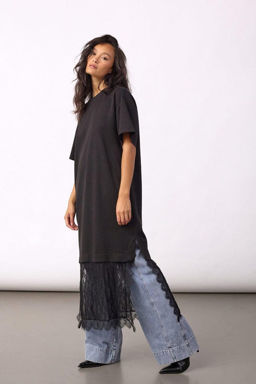 Co´Couture - Larsoncc Mix Lace Dress 500172 - 65001 - Black Kjoler 