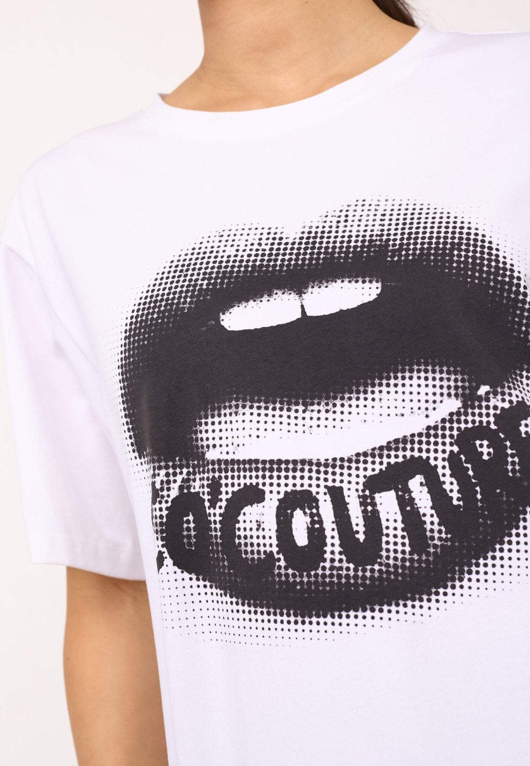 Co´Couture - Lipcc Coco Box Tee 500066 - 10001 - White T-shirts 