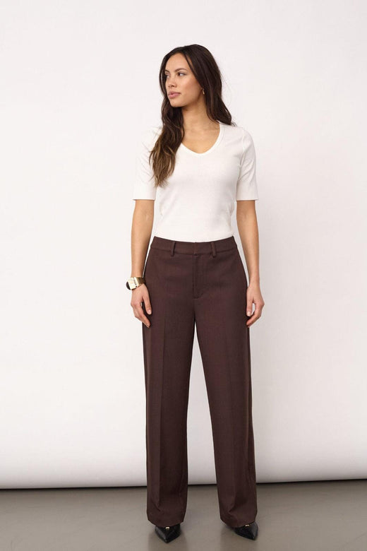 Co´Couture - Lunacc Wide Pant 500428 - 20003 - Dark Brown Bukser 