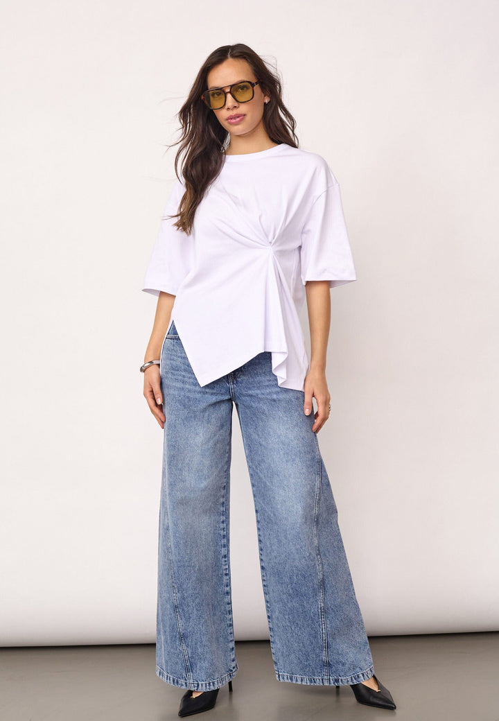 Co´Couture - Medaxcc Asym Tee 500086 - 10001 - White T-shirts 