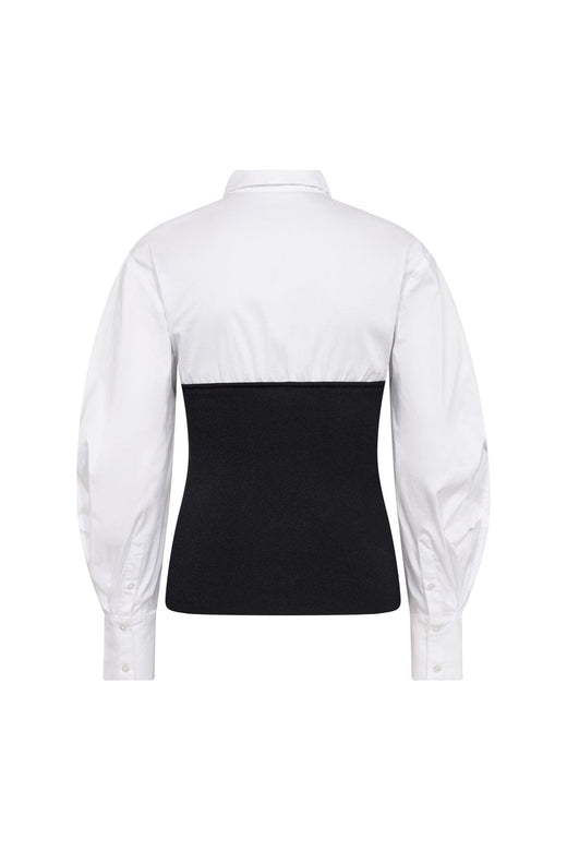 Co´Couture - Merciacc Poplin Mix Knit 500527 - 10001 - White