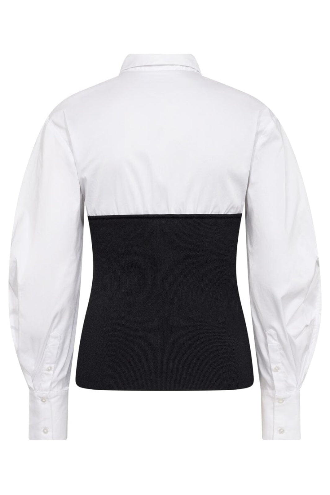 Co´Couture - Merciacc Poplin Mix Knit 500527 - 10001 - White