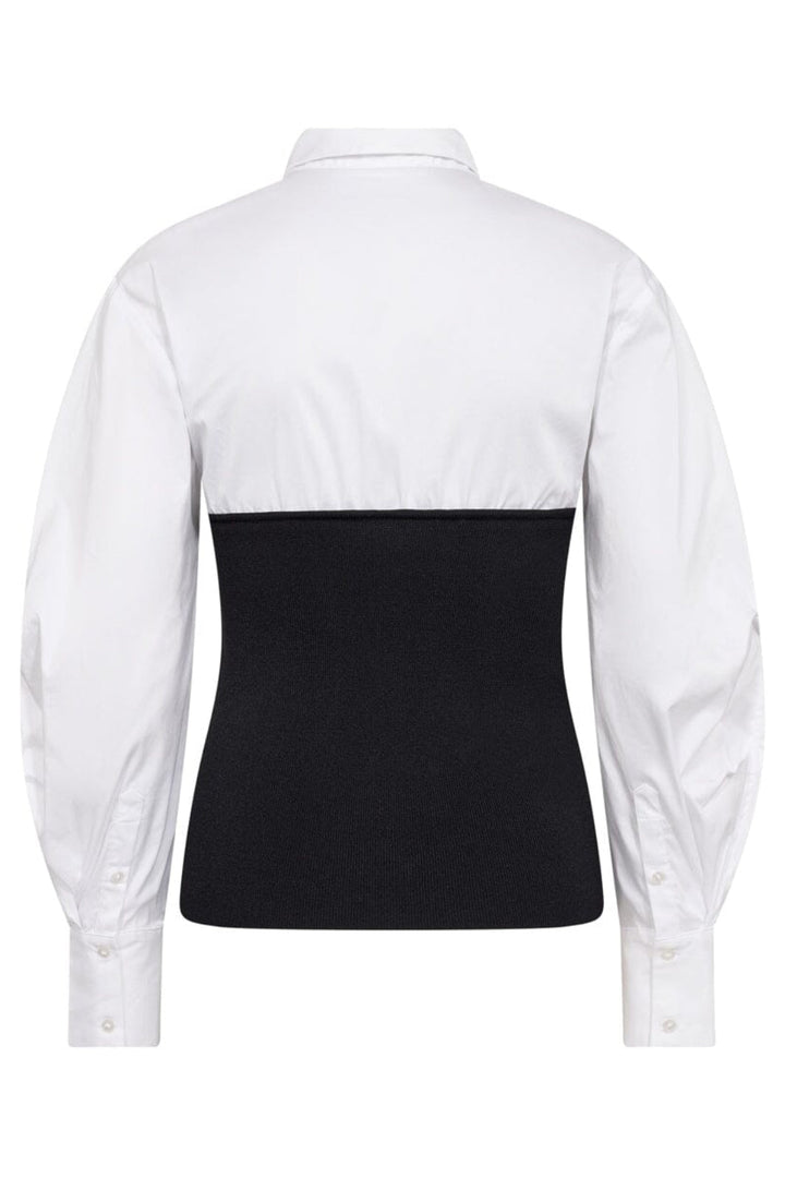 Co´Couture - Merciacc Poplin Mix Knit 500527 - 10001 - White