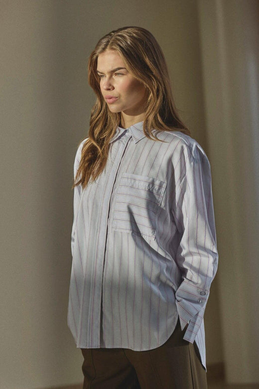 Co´Couture - Noliecc Stripe Shirt 500022 - 40004 - Pale Blue Skjorter 