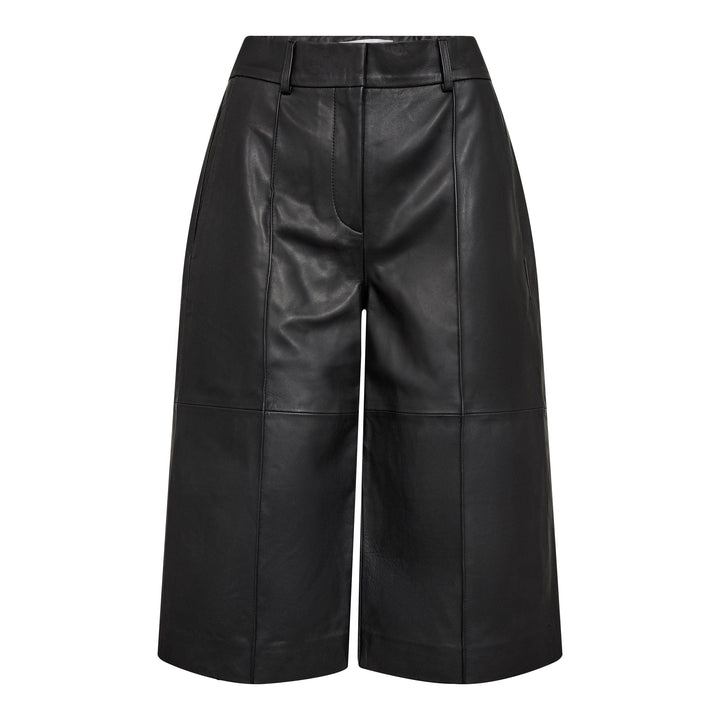 Co´Couture - Phoebecc Long Leather Bermuda 500139 - 65001 - Black Shorts 