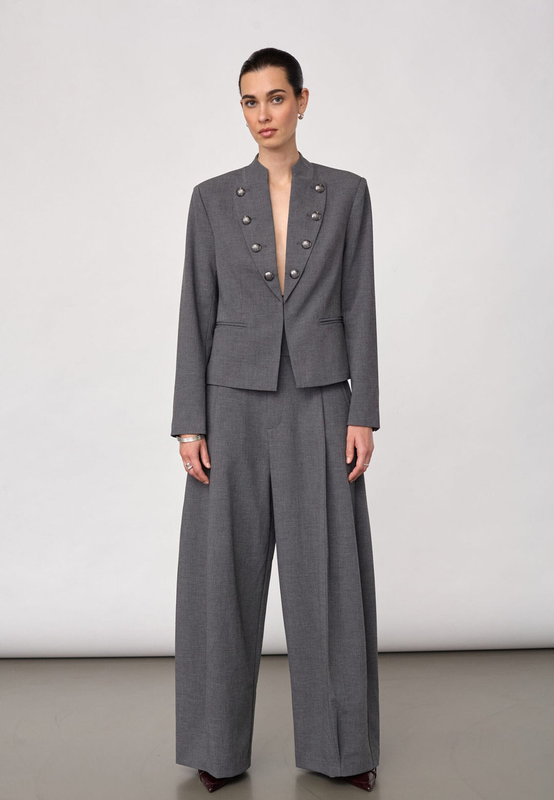 Co´Couture - Priscillacc Officer Jacket 500823 - 65003 - Mid Grey Jakker 