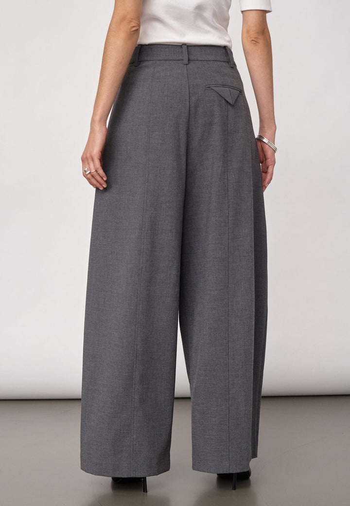 Co´Couture - Priscillacc Pleat Barrel Pant 500824 - 65003 - Mid Grey Bukser 
