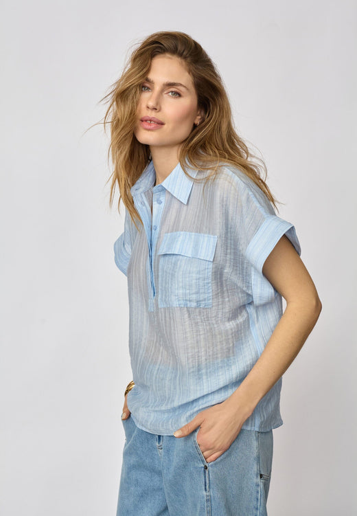 Co´Couture - Reggiecc Top 45121 - 23 - Pale Blue Skjorter 