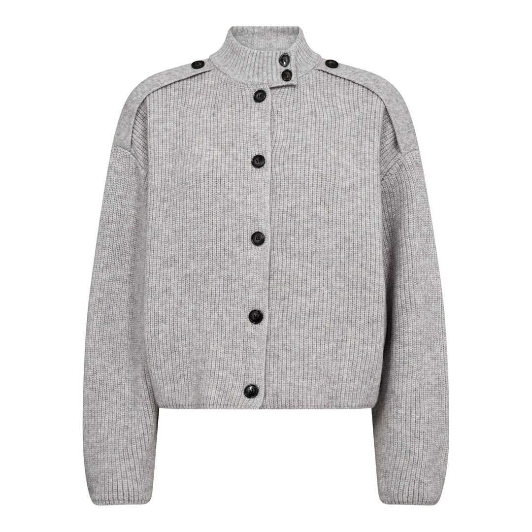 Co´Couture - Rowcc Utility Cardigan 500123 - 65006 - Grey Melange Cardigans 