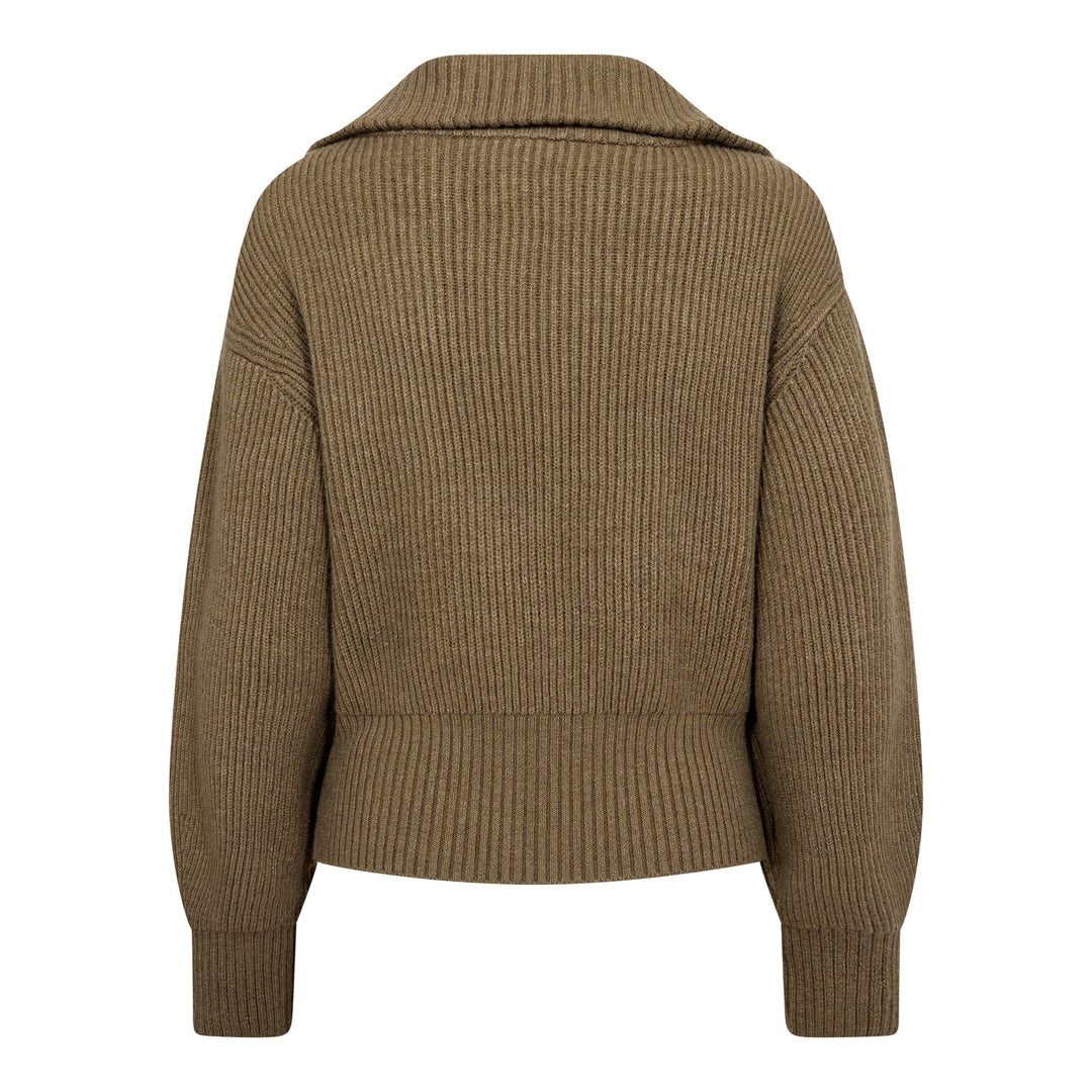 Co´Couture - Rowcc Zip Knit Cardigan 500027 - 60004 - Army Cardigans 