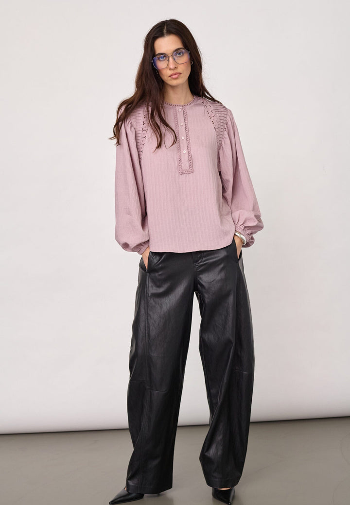 Co´Couture - Sennecc Lace Blouse 500568 - 35007 - Dusty Rose Bluser 