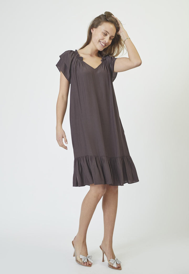 Co´Couture - Sunrisecc Crop Dress 96230 - 83 - Mocca Kjoler 